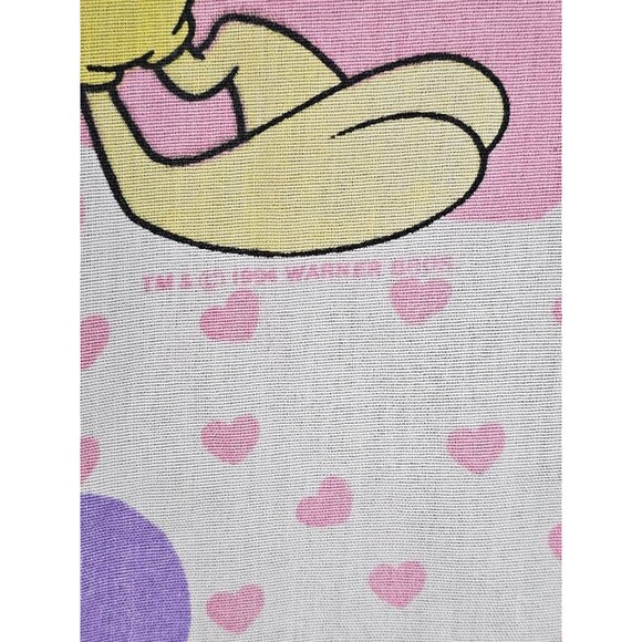 Vtg 1994 Warner Bros Fabric Curtain Panels Bugs Bunny Tweety Sylvester Y2K - Picture 6 of 6